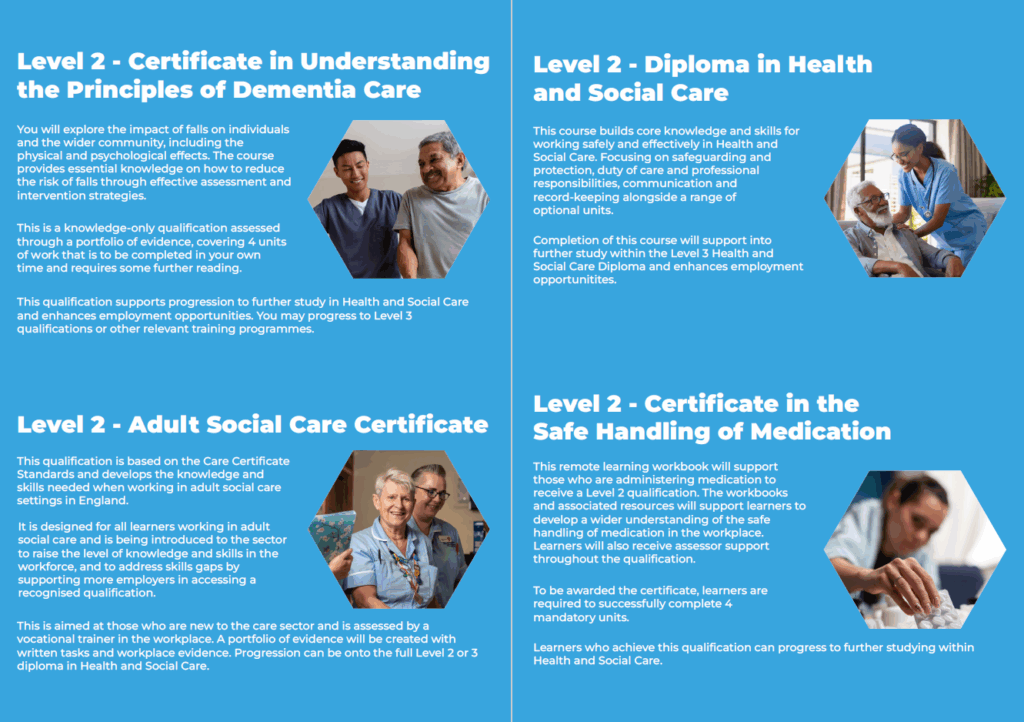 Community care and support services for dementia and mental health.